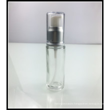 Clear 30ml Empty Slim Glass Cosmetic Lotion Bottle with Pump